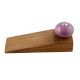 Light Purple Crackle Ceramic Wooden Door Stopper
